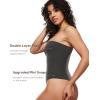 imageINLYRIC Womens Natrelax Sexy Strapless Bodysuit Thong Tube Top Off The Shoulder One Piece LeotardMysterious Grey
