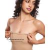 imageINLYRIC Womens Natrelax Sexy Strapless Bodysuit Thong Tube Top Off The Shoulder One Piece LeotardNatural