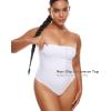 imageINLYRIC Womens Natrelax Sexy Strapless Bodysuit Thong Tube Top Off The Shoulder One Piece LeotardWhite