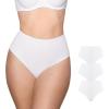imageINLYRIC Womens Inbarely Plus Thong Underwear Pack  High Waisted Sexy Smooth Tagless Ladies Underwear Panties 3 PackWhite 3pack