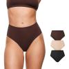 imageINLYRIC Womens Inbarely Soft Full Briefs  Mid Waist Underwear Breathable Stretch Tagless Ladies Panties 3 PackBasic 05 3pack