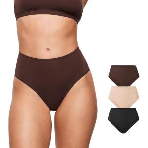 imageINLYRIC Womens Inbarely Soft Full Briefs  Mid Waist Underwear Breathable Stretch Tagless Ladies Panties 3 PackBasic 05 3pack