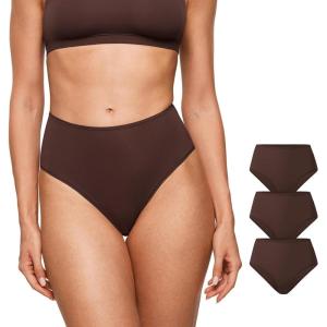 imageINLYRIC Womens Inbarely Soft Full Briefs  Mid Waist Underwear Breathable Stretch Tagless Ladies Panties 3 PackHazelnut 3pack