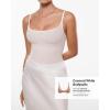 imageINLYRIC Womens Cosnufy Sheer Mesh Scoop Neck Sleeveless Bodysuit See Through Cami Spaghetti Strap Tank Tops LeotardCoconut White