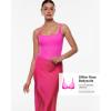 imageINLYRIC Womens Cosnufy Sheer Mesh Scoop Neck Sleeveless Bodysuit See Through Cami Spaghetti Strap Tank Tops LeotardGlitter Rose