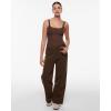 imageINLYRIC Womens Cosnufy Sheer Mesh Scoop Neck Sleeveless Bodysuit See Through Cami Spaghetti Strap Tank Tops LeotardHazelnut