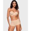 imageINLYRIC Womens Inbarely Plus Boyshorts Underwear  Soft Full Coverage Boxer Shorts Briefs Ladies Panties 3 PackBeige 3pack