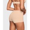 imageINLYRIC Womens Inbarely Plus Boyshorts Underwear  Soft Full Coverage Boxer Shorts Briefs Ladies Panties 3 PackBeige 3pack
