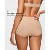 imageINLYRIC Womens Inbarely Plus Boyshorts Underwear  Soft Full Coverage Boxer Shorts Briefs Ladies Panties 3 PackWarm Beige 3pack