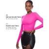 imageINLYRIC Womens Inbarely Soft Long Sleeve Tops Crew Neck Slim Fit Double Lined Basic Casual Going Out Y2K Tees ShirtsGlitter Rose