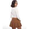 imageINLYRIC Womens Inbarely Soft Long Sleeve Tops Crew Neck Slim Fit Double Lined Basic Casual Going Out Y2K Tees ShirtsIceland White  Sheer