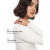 imageINLYRIC Womens Inbarely Soft Long Sleeve Tops Crew Neck Slim Fit Double Lined Basic Casual Going Out Y2K Tees ShirtsIceland White  Sheer
