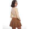 imageINLYRIC Womens Inbarely Soft Long Sleeve Tops Crew Neck Slim Fit Double Lined Basic Casual Going Out Y2K Tees ShirtsLight Oatmeal