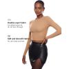 imageINLYRIC Womens Inbarely Soft Long Sleeve Tops Crew Neck Slim Fit Double Lined Basic Casual Going Out Y2K Tees ShirtsPeach Taupe