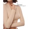 imageINLYRIC Womens Inbarely Soft Long Sleeve Tops Crew Neck Slim Fit Double Lined Basic Casual Going Out Y2K Tees ShirtsWheat Beige