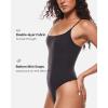 imageINLYRIC Womens Inbarely Soft Scoop Neck Bodysuit Double Lined Cami Sleeveless Spaghetti Strap Going Out Tank TopsBlack