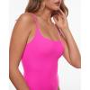 imageINLYRIC Womens Inbarely Soft Scoop Neck Bodysuit Double Lined Cami Sleeveless Spaghetti Strap Going Out Tank TopsGlitter Rose