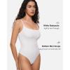 imageINLYRIC Womens Inbarely Soft Scoop Neck Bodysuit Double Lined Cami Sleeveless Spaghetti Strap Going Out Tank TopsWhite