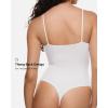 imageINLYRIC Womens Inbarely Soft Scoop Neck Bodysuit Double Lined Cami Sleeveless Spaghetti Strap Going Out Tank TopsWhite