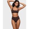 imageINLYRIC Womens Inbarely Soft Thong  High Waisted Tagless Smooth Stretch Underwear Ultrasoft No Show Ladies Panties 3 PackHazelnut 3pack