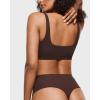 imageINLYRIC Womens Inbarely Soft Thong  High Waisted Tagless Smooth Stretch Underwear Ultrasoft No Show Ladies Panties 3 PackHazelnut 3pack