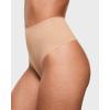 imageINLYRIC Womens Inbarely Soft Thong  High Waisted Tagless Smooth Stretch Underwear Ultrasoft No Show Ladies Panties 3 PackWarm Beige 3pack