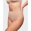 imageINLYRIC Womens Inbarely Soft Thong  High Waisted Tagless Smooth Stretch Underwear Ultrasoft No Show Ladies Panties 3 PackWheat 3pack