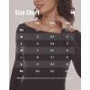 imageINLYRIC Womens Natrelax Long Sleeve Bodysuit Boat Neck Stretchy Basic TopsBlue Ashes