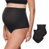 imageINLYRIC Womens Inbarely Soft Maternity Underwear  Over Bump High Waist Briefs Soft Full Coverage Pregnancy Panties PackBlack 2pack
