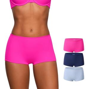 imageINLYRIC Womens Inbarely Plus Boyshorts Underwear  Soft Full Coverage Boxer Shorts Briefs Ladies Panties 3 PackChic 05 3pack