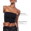 imageINLYRIC Natrelax Womens Tube Tops Strapless Bandeau Crop Top Double Lined Sexy Summer Going Out Tops Solid StretchyBlack