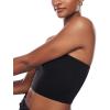 imageINLYRIC Natrelax Womens Tube Tops Strapless Bandeau Crop Top Double Lined Sexy Summer Going Out Tops Solid StretchyBlack