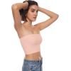 imageINLYRIC Natrelax Womens Tube Tops Strapless Bandeau Crop Top Double Lined Sexy Summer Going Out Tops Solid StretchyBlush Pink