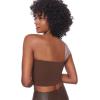 imageINLYRIC Natrelax Womens Tube Tops Strapless Bandeau Crop Top Double Lined Sexy Summer Going Out Tops Solid StretchyCoffee Brown