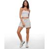 imageINLYRIC Natrelax Womens Tube Tops Strapless Bandeau Crop Top Double Lined Sexy Summer Going Out Tops Solid StretchyCrag Grey