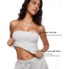 imageINLYRIC Natrelax Womens Tube Tops Strapless Bandeau Crop Top Double Lined Sexy Summer Going Out Tops Solid StretchyCrag Grey