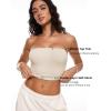 imageINLYRIC Natrelax Womens Tube Tops Strapless Bandeau Crop Top Double Lined Sexy Summer Going Out Tops Solid StretchyFlax Beige