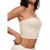 imageINLYRIC Natrelax Womens Tube Tops Strapless Bandeau Crop Top Double Lined Sexy Summer Going Out Tops Solid StretchyFlax Beige