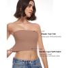 imageINLYRIC Natrelax Womens Tube Tops Strapless Bandeau Crop Top Double Lined Sexy Summer Going Out Tops Solid StretchyLatte Coffee