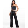 imageINLYRIC Natrelax Womens Tube Tops Strapless Bandeau Crop Top Double Lined Sexy Summer Going Out Tops Solid StretchyTwilight Blue