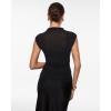 imageINLYRIC Womens Cosnufy Mesh Sheer Mock Turtle Neck Tank Tops See Through Sleeveless Sexy Summer Going Out TopsBlack