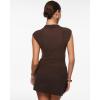 imageINLYRIC Womens Cosnufy Mesh Sheer Mock Turtle Neck Tank Tops See Through Sleeveless Sexy Summer Going Out TopsHazelnut