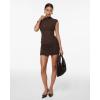 imageINLYRIC Womens Cosnufy Mesh Sheer Mock Turtle Neck Tank Tops See Through Sleeveless Sexy Summer Going Out TopsHazelnut