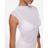 imageINLYRIC Womens Cosnufy Mesh Sheer Mock Turtle Neck Tank Tops See Through Sleeveless Sexy Summer Going Out TopsSnow White