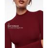 imageINLYRIC Womens Inbarely Soft Mock Turtleneck Double Lined Long Sleeve Tops Going Out Slim Fitted Sexy Trendy TShirtsAncora Red