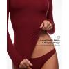 imageINLYRIC Womens Inbarely Soft Mock Turtleneck Double Lined Long Sleeve Tops Going Out Slim Fitted Sexy Trendy TShirtsAncora Red