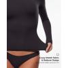 imageINLYRIC Womens Inbarely Soft Mock Turtleneck Double Lined Long Sleeve Tops Going Out Slim Fitted Sexy Trendy TShirtsBlack