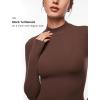 imageINLYRIC Womens Inbarely Soft Mock Turtleneck Double Lined Long Sleeve Tops Going Out Slim Fitted Sexy Trendy TShirtsHazelnut