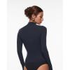 imageINLYRIC Womens Inbarely Soft Mock Turtleneck Double Lined Long Sleeve Tops Going Out Slim Fitted Sexy Trendy TShirtsTrue Navy