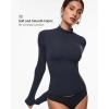 imageINLYRIC Womens Inbarely Soft Mock Turtleneck Double Lined Long Sleeve Tops Going Out Slim Fitted Sexy Trendy TShirtsTrue Navy
